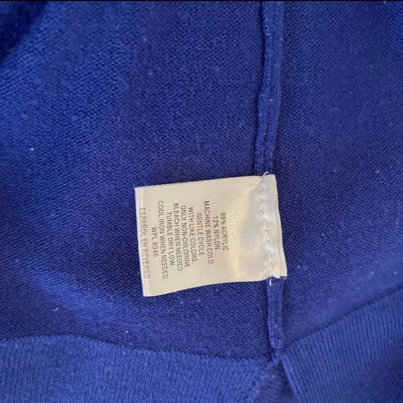 Royal Blue Cowl Neck Sweater - Picture 9 of 9